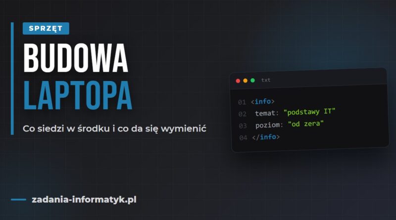 Budowa laptopa: jakie podzespoły ma w środku i co da się w nim wymienić