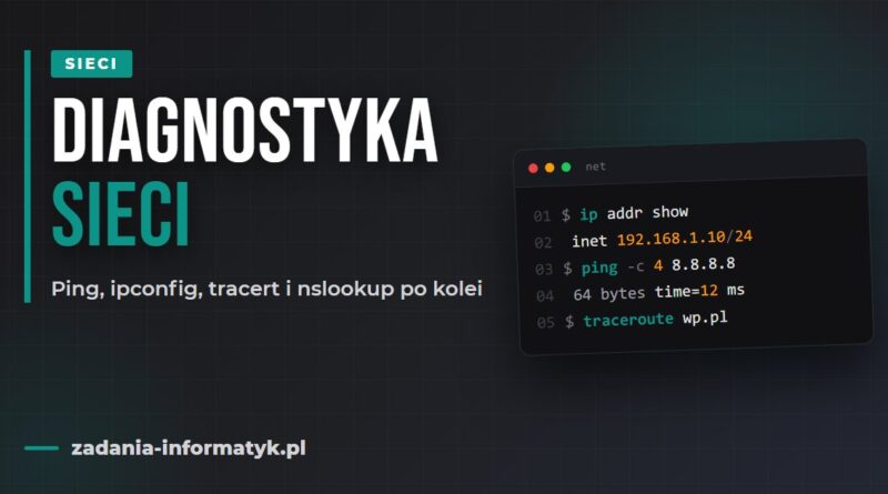 Polecenia do diagnostyki sieci: ping, tracert i nslookup krok po kroku